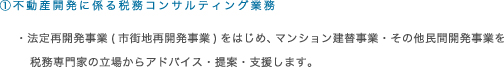 不動産開発に係る税務コンサルティング業務